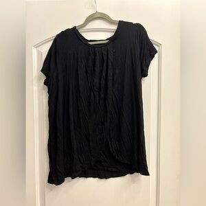 a:glow Black Short Sleeve Women's Top